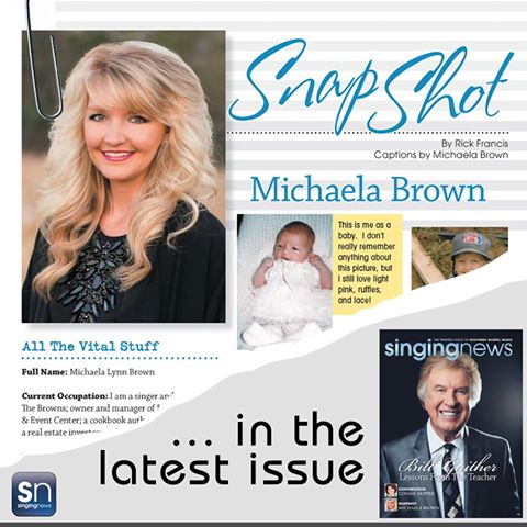 Singing News Snapshot – Michaela Brown